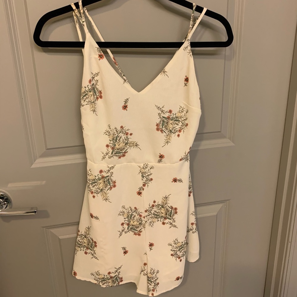 Lush Backless Floral Romper